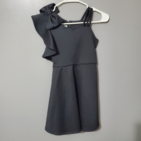 Bonnie Jean Other - Bonnie Jean Black Imitation One-Shoulder Kids Dress Formal Girl's Size 10